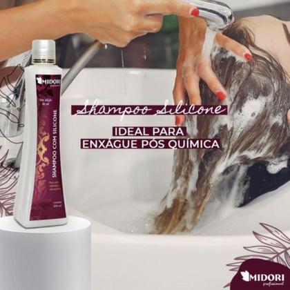 Imagem de Kit Hidratação Impacto Shampoo Silicone Protetor Fio Midori