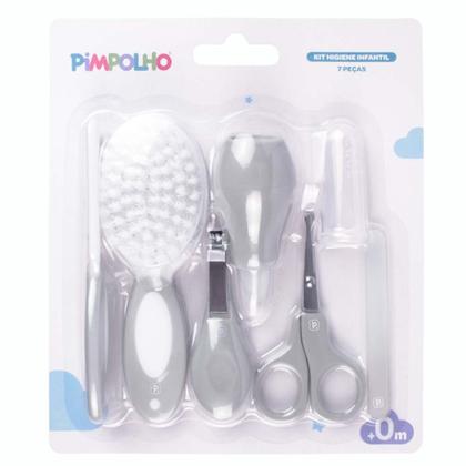 Imagem de Kit Higiene 7 Peças Cuidados Bebê Unhas Cabelo Lixa Pimpolho