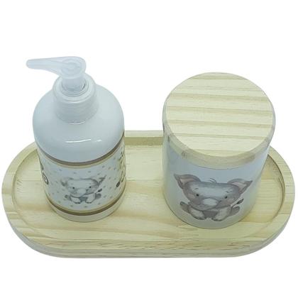 Imagem de Kit higiene bebê 3 Pçs Safari - Porcelana e Pinus