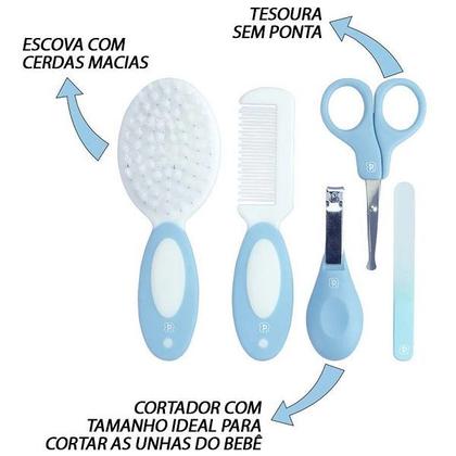 Imagem de Kit Higiene Bebe 5 Pecas com Estojo Necessaire Pimpolho