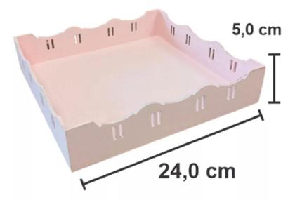 Imagem de Kit Higiene Bebê Borboleta Menina com Bandeja Quadrada Rosa