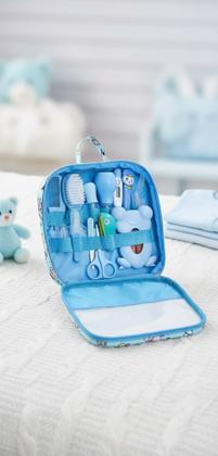 Imagem de Kit Higiene Bebê Completo 13 Itens com Necessaire Recém Nascido Maternidade Presente Chá de Bebê