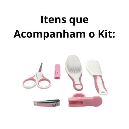 Imagem de Kit Higiene Bebê Infantil 6 Peças Recém Nascido Baby Care Menina Menino