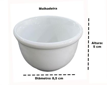 Imagem de Kit Higiene Bebê Porcelana Branca Menino Menina Molhadeira, Potes e Bandeja de Madeira Maternidade
