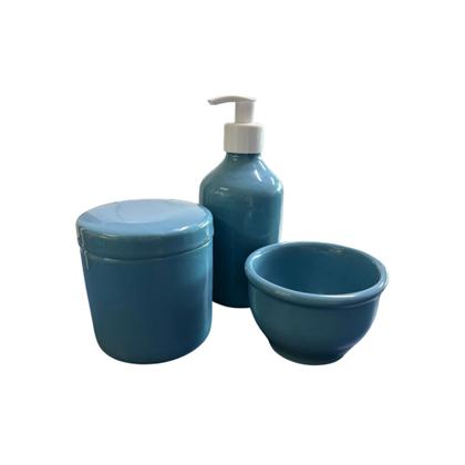 Imagem de Kit Higiene Bebê Porcelana Premium Rosa Azul Menina Menino