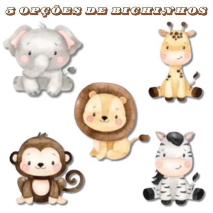 Kit Higiene Bebê 5 Peças Safari - Bdj Nuvem C/ Porta Pente