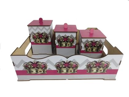 Imagem de Kit Higiene Bebe Safari Maternidade Com Trio De Quadros Mdf