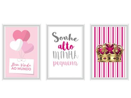 Imagem de Kit Higiene Bebe Safari Maternidade Com Trio De Quadros Mdf
