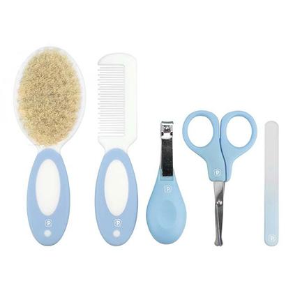 Imagem de Kit Higiene Cuidados Para Bebê Com 5 Peças Cerdas Naturais Pimpolho