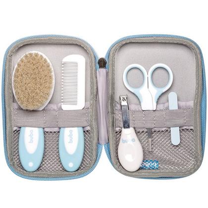 Imagem de Kit Higiene Cuidados Para O Bebê 5 Peças Com Estojo 0m+ Cerdas Naturais - Buba