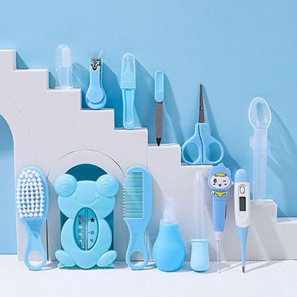 Imagem de Kit Higiene Cuidados Saúde Bebê Recém Nascido 13 Peças