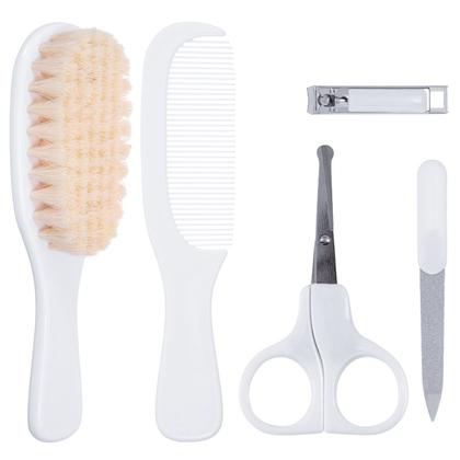 Imagem de Kit Higiene do Bebê Cortador Escova Pente Branco Buba 13611