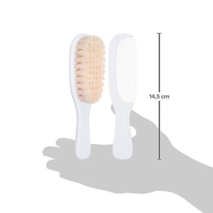 Imagem de Kit Higiene do Bebê Cortador Escova Pente Branco Buba 13611