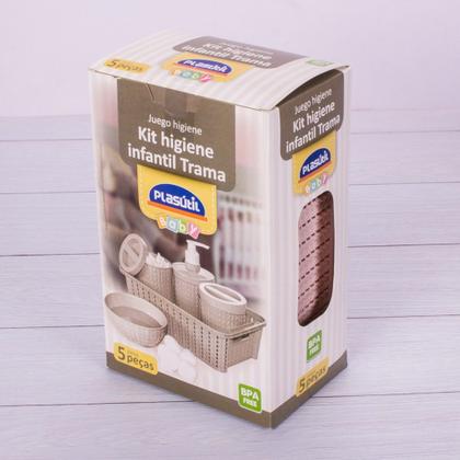 Imagem de Kit Higiene Infantil Trama Multiuso com 5 Peças Menina Menino - Plasútil 