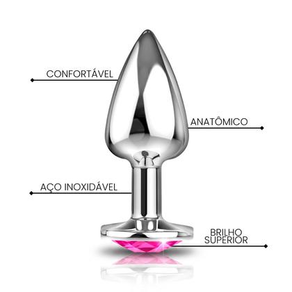 Imagem de Kit Higiene Íntima Premium Ducha 224ml Gel Lubrificante Neutro Sedenta 50g e Plug Anal Aço P.