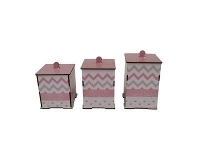 Imagem de Kit Higiene Menina Decoração Para Quarto Bebe Rose