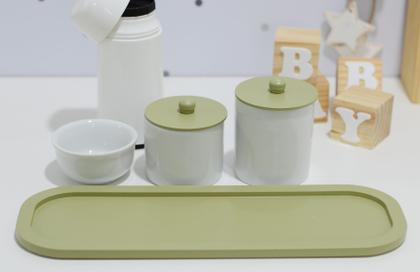 Imagem de Kit Higiene Porcelana Bebê Moderno Térmica Bandeja K200