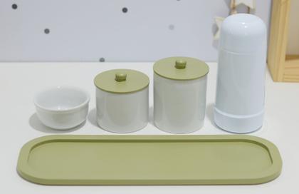 Imagem de Kit Higiene Porcelana Bebê Moderno Térmica Bandeja K200
