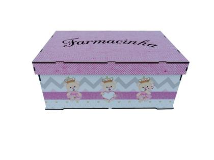 Imagem de Kit Higiene Princesa Menina Mdf Decoração Quarto Bebe Rose
