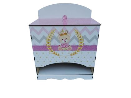 Imagem de Kit Higiene Princesa Menina Mdf Decoração Quarto Bebe Rose