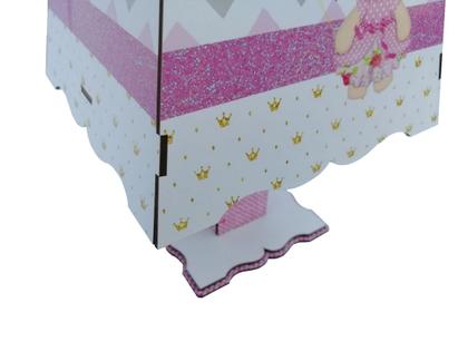 Imagem de Kit Higiene Princesa Menina Mdf Decoração Quarto Bebe Rose