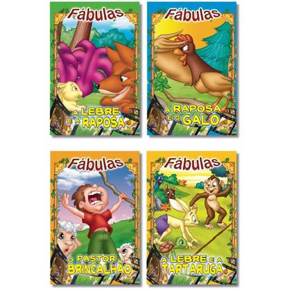 Imagem de Kit Histórias Infantis - Clássicos de Ouro + Fábulas com 8 Livrinhos - Didático e Divertido