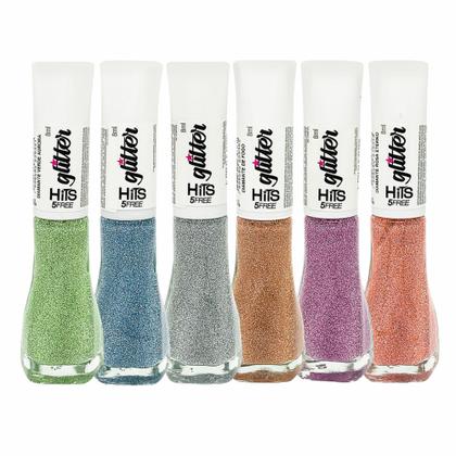 Imagem de Kit Hits Diamante Refletivo Completo Com 6 Cores 8ml