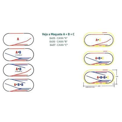 Imagem de Kit Hobby Trilho Caixa C 6407 Frateschi