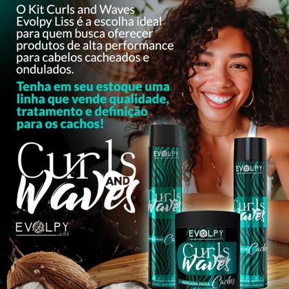 Imagem de Kit home care para cachos  curls and waves - evolpy liss