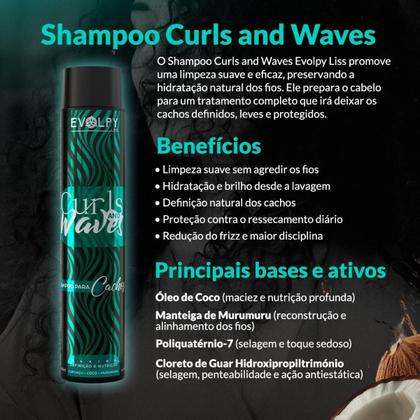 Imagem de Kit home care para cachos  curls and waves - evolpy liss
