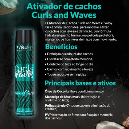 Imagem de Kit home care para cachos  curls and waves - evolpy liss