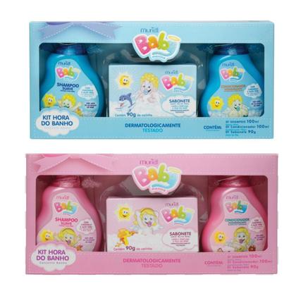 Imagem de Kit Hora do Banho Shampoo Condicionador Sabonete Baby Muriel