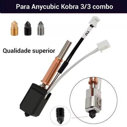 Imagem de Kit Hotend Anycubic Kobra 3 Combo / Ace Pro 0,4 Mm