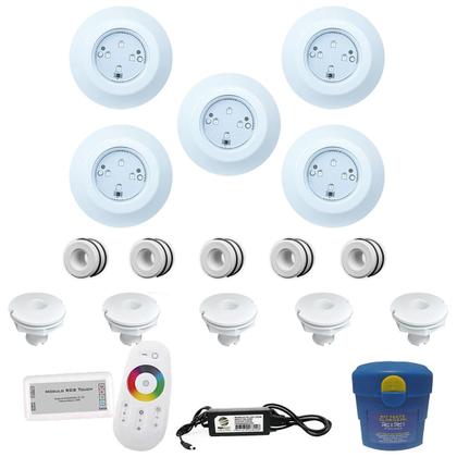 Imagem de Kit Iluminação 5 Leds 9w + Comando Touch + Disp 50mm E Nicho