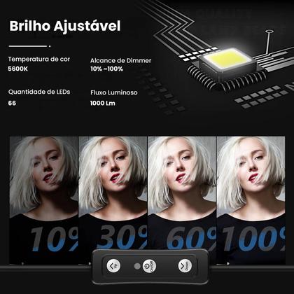 Imagem de Kit Iluminação Luz Led Neewer Zc10s 5600k Usb Com Filtro De Cor E Tripé