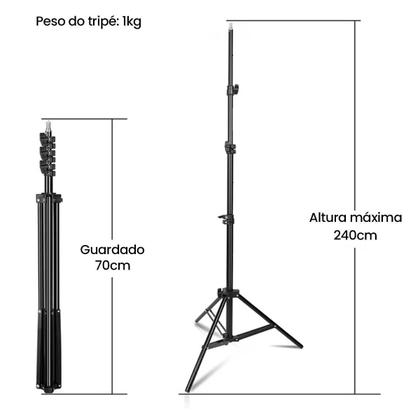 Imagem de Kit Iluminador Led Colbor Wonder W60 Bicolor + Softbox Grid + Tripé 2,4 metros