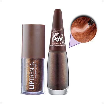 Imagem de Kit Impala Pov Marcella: 2 Esmaltes, 1 Top Coat e 1 Gloss Labial