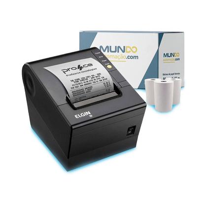 Kit Impressora Não Fiscal Elgin i9 USB + Bobina 80x40 30 Un