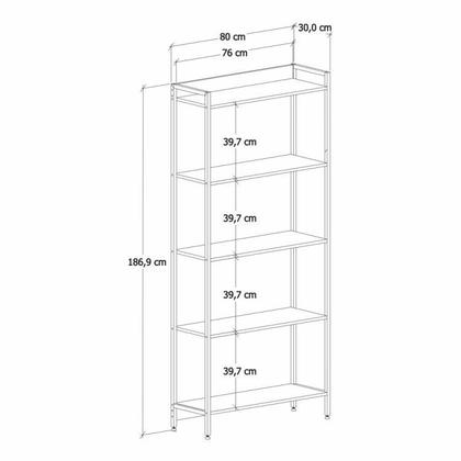 Imagem de Kit Industrial 2 Peças Escrivaninha com Estante Active Yescasa