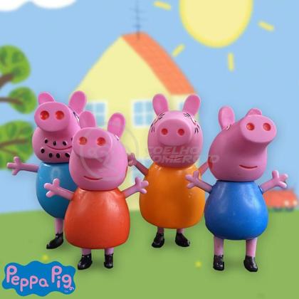 Imagem de Kit Infantil 4 Bonecos Familia Peppa Pig