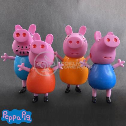 Imagem de Kit Infantil 4 Bonecos Familia Peppa Pig