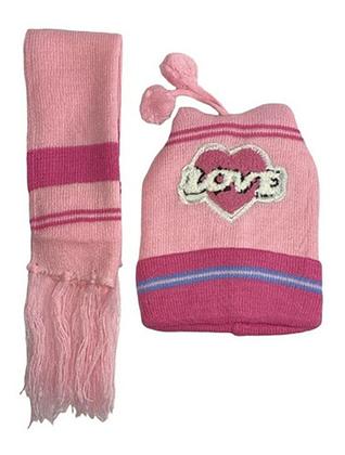 Imagem de Kit Infantil Bebê Touca Pompom Gorro Cachecol Gola Lã Invern