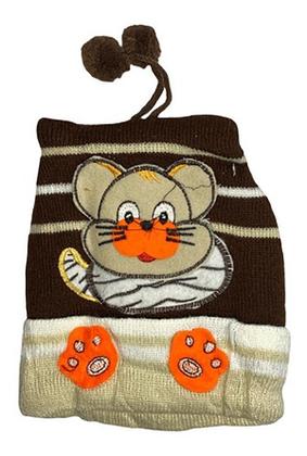 Imagem de Kit Infantil Bebê Touca Pompom Gorro Cachecol Gola Lã Invern