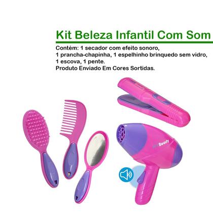 Imagem de Kit Infantil Beleza My Beauty Hair Stylist Secador Usual Brinquedos