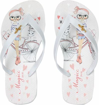 Imagem de Kit Infantil Bolsa Juvenil Feminino Mochila Chinelo Menina Bike Magicc