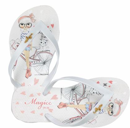 Imagem de Kit Infantil Bolsa Juvenil Feminino Mochila Chinelo Menina Bike Magicc