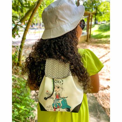 Imagem de Kit Infantil Bolsa Juvenil Feminino Mochila Chinelo Menina Moto Magicc