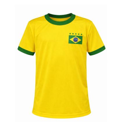 Imagem de Kit Infantil Brasil Camisa Calção E Meia Torcedor