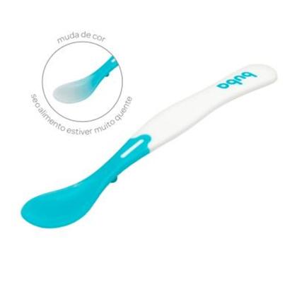 Imagem de Kit Infantil Colheres Termossensível Com 2   Buba Azul
