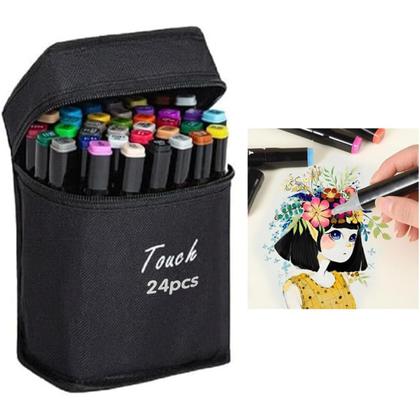 Imagem de Kit Infantil Com Canetinhas Atóxicas Perfeito Para Escola e Casa Entrega Rápida